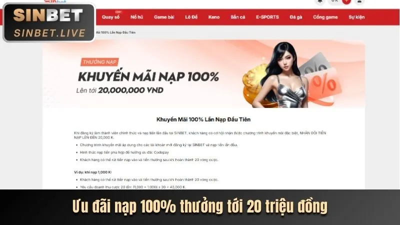Tiền thưởng chào mừng w33win link mới
